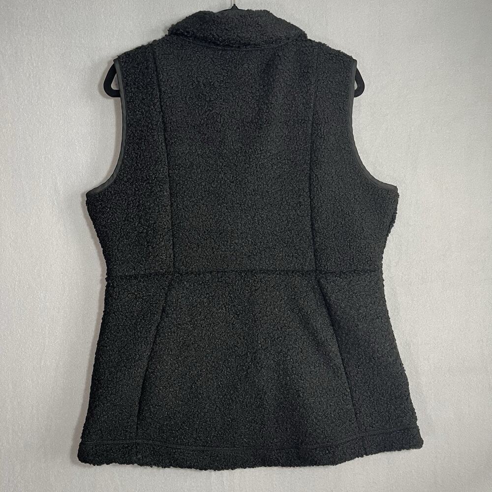 Avalanche Sherpa Deep Pile Black Fleece Vest Full Zip‎ Womens XL NWT Fuzzy Warm - Picture 2 of 9